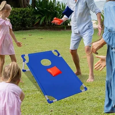 Produktbild von Tragbares Cornhole-Spielset für Kleinkinder, Jungen und Mädchen – lustiges Spielzeug für Geburtstag, Rasen, Garten, Hinterhof, Strand, Partys und Innenbereich