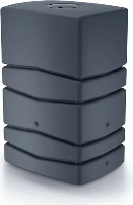 Produktbild von XXL Wassertonne Aqua Tower mit Wasserhahn und Füllautomat. Tolle, dezente Optik in Anthrazit, 450 Liter Nutzungsvolumen.