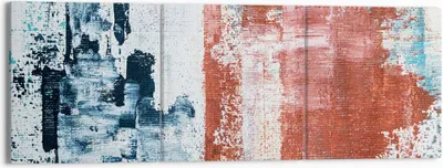 Produktbild von Bild auf Leinwand - Leinwandbild - 3 Teile - Abstraktion Marine Rot - 150x50cm - Wand Bild - Wanddeko - Wandbilder - Leinwanddruck - Bilder - Wanddekoration - Leinwand bilder - CA150x50-4883