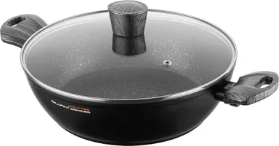 Zdjęcie produktu dla Garnek aluminiowy niski Bono z pokrywą 28 CM 3,8L Florina