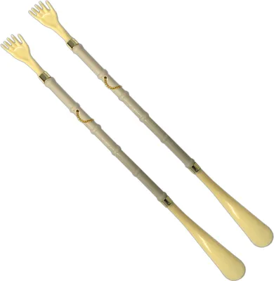 Produktbild von 2er Set 2in1 Rückenkratzer 50cm Schuhanzieher Rücken Kratzer Schuhlöffel Schuhanziehhilfe Anziehhilfe Kratzhilfe Inkl. Aufhängeschlaufe
