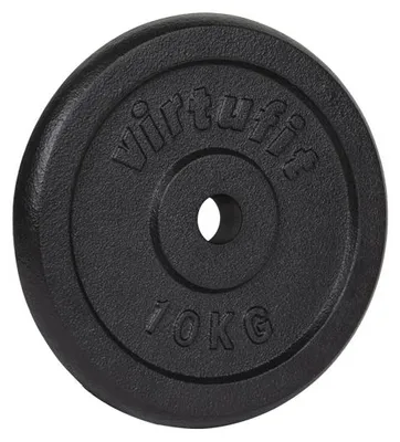 Zdjęcie produktu dla VirtuFit Żeliwny krążek na sztangę 30 mm 10 kg Czarny