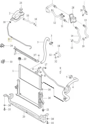 Image de VOLVO C30 S40 V50 Tuyau du réservoir de compensation OE 1303430