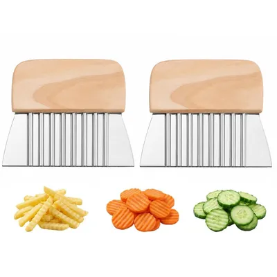 Produktbild von 2pcs Edelstahl Teigschaber mit Holzgriff,Teigkarte und Teigschneider,Teigspatel zum Schneiden von Teig,Pizza,Kuchen,Nougat und DIY-Backen in der Küche