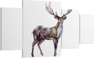 Produktbild von Bild auf Leinwand - Leinwandbild - Liebes Tier Wild Wald - 160x90cm - Wand Bild - Wanddeko - Leinwanddruck - Bilder - Kunstdruck - Wanddekoration - Leinwand bilder - Wandkunst - DL160x90-2938