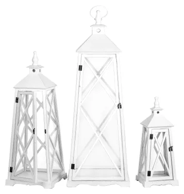 Immagine prodotto di Set 3 Lanterne in Legno H 112 cm