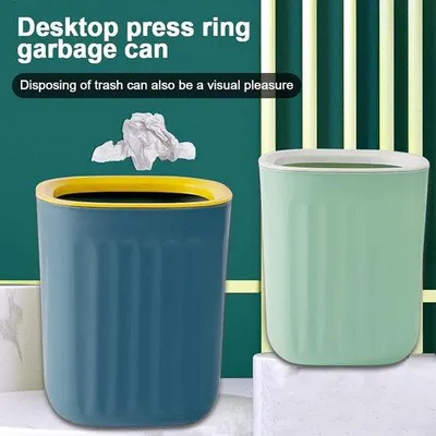 Immagine prodotto di Piccoli contenitori per rifiuti in plastica - cartoncino compatto - 2 pezzi - 15 x 12,5 cm