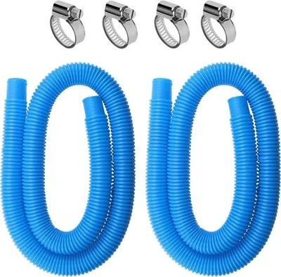 Zdjęcie produktu dla Rura do basenu – 32 mm, 2 sztuki, 1,5 m, rura zamienna, do pompy basenowej i filtra (niebieska)