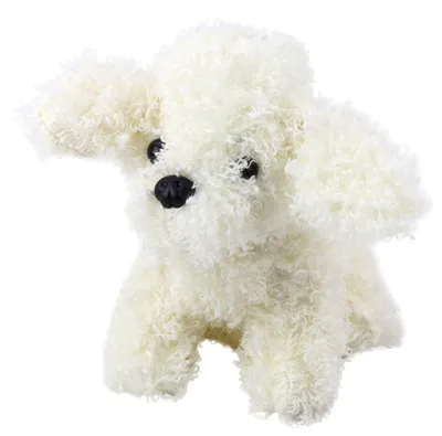 Image de Peluche Caniche Miniature Chien Peluche Blanc 20cm