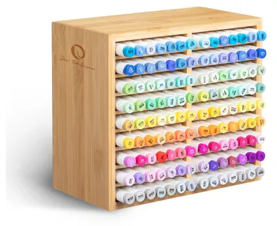Immagine prodotto di Organizzatore in bambù per 126 pennarelli
