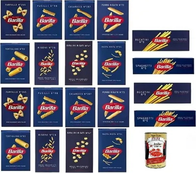 Produktbild von Barilla Pasta XXL Mix 20x500g (Farfalle, Fusilli, Casarecce, Penne Rigate, Spaghetti N.5, Tortiglioni, Risoni, Ditalini Rigati, Pasta Mista, Bucatini) + Italian Gourmet polpa – Familienvorrat