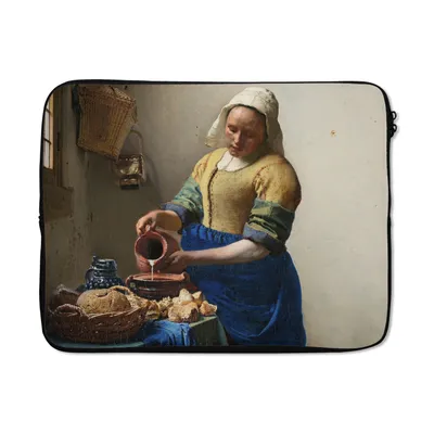 Produktbild von MuchoWow® Laptop Hülle 15 Zoll Das Milchmädchen - Kunst - Alte Meister - Vermeer Laptoptasche - Laptoptasche - Sleeve - Rundum-Schutz