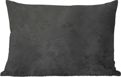 Produktbild von MuchoWow® Outdoor Kissen - Beton - Strukturiert - Industriell - Schwarz - Grau - 50x30 cm - Wetterfest - Lounge Kissen - Sofa kissen - Wohnzimmer Dekoration