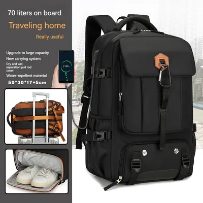 Produktbild von STUNQ® 50L wasserdichter Outdoor-Rucksack für Reisen, Camping, Damen & Herren, Trekkingrucksack mit Schuhfach