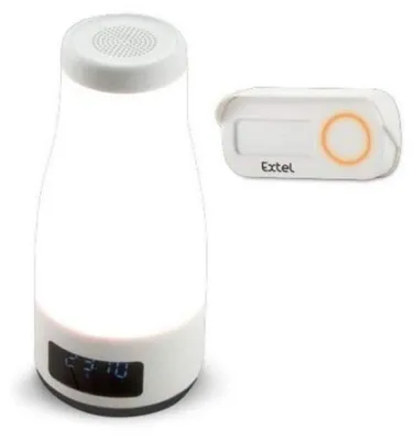 Produktbild von EXTEL 083701 Gong Klingel Stimmungslicht mit Lautsprecher 150 m, 1 Stück, weiß