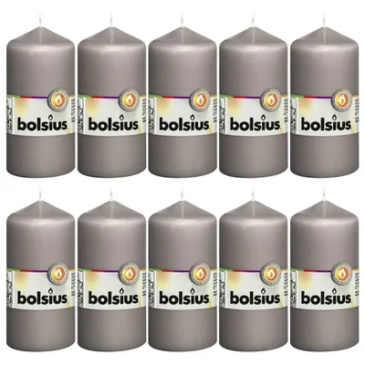 Obrázok produktu pre Sviečky Bolsius Pillar 10 ks 120 x 58 mm Warm Grey