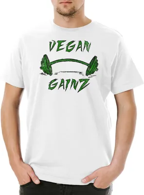 Produktbild von Urban Backwoods Vegan Muscle, Herren T-Shirt, Farbe: Weiß, Größe: M