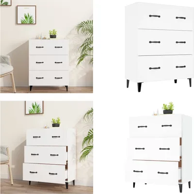 Produktbild von vidaXL Sideboard Weiß 69,5x34x90 cm Holzwerkstoff - Sideboard - Sideboards - Schrank - Lagerschrank