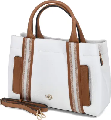 Produktbild von L.Credi Damen Tote Bag/ Schultertasche/ Handtasche MARIELLA Weiß Kunstleder - vegan-