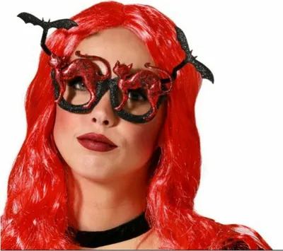 Zdjęcie produktu dla Okulary na Halloween w kolorze czerwonym