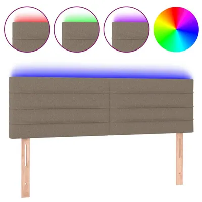 Produktbild von vidaXL LED Kopfteil Taupe 144x5x78/88 cm Stoff