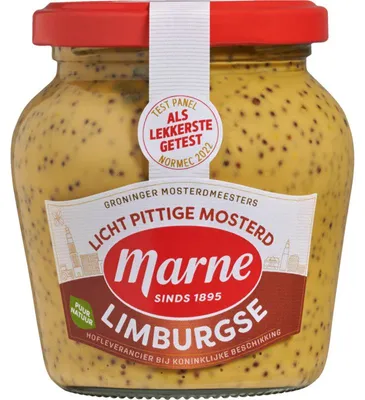 Produktbild von Marne Limburgse grof en mild mosterd 235g – milde grobkörnige Senfspezialität