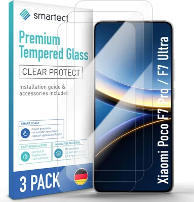 Smartect Schutzglas Für Xiaomi Mi 11T / 11T Pro – 3x Display + 3x Kamera, 9H Härte, Blasenfrei, Ultraklar