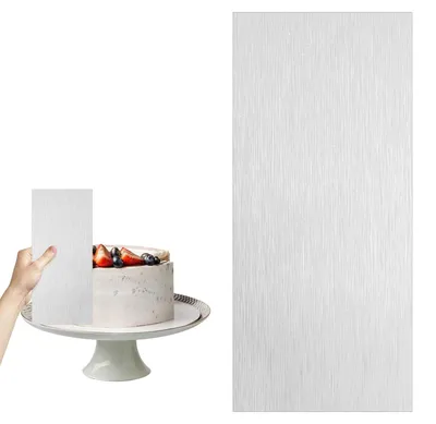 Produktbild von Silberfarbener Tortenschaber aus Edelstahl, Tortenspatel, Tortenschaber-Zubehör, Küchenschaber, Spatel, Backzubehör, Tortenspatel, Buttercreme, DIY-Werkzeug