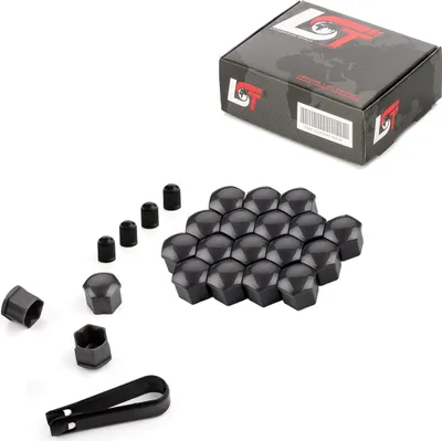 Produktbild von 20x Radschrauben Kappen 17mm grau für KIA HYUNDAI DAEWOO DAIHATSU HYUNDAI