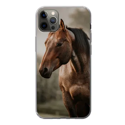 Produktbild von MuchoWow® Handyhülle Schutzhülle Hülle für iPhone 13 Pro Max Pferd - Licht - Wald Silikon Softcase Handy Hülle - Mobiltelefon