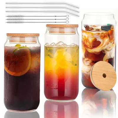 Image de SolidKeus - Ensemble de 3 verres avec couvercle et paille