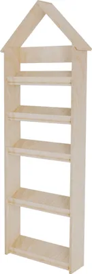 Produktbild von Häuschen Bücherregal , Bücher-Organizer für Kinder, Büchergestell mit Fächern, Montessori, Größe: 159 cm