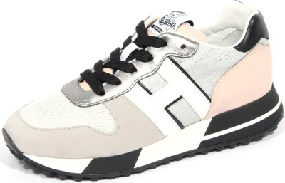 Produktbild von G1470 sneaker donna HOGAN H383 grau/rosa Wildleder/Leder/Stoff Schuhe Frau