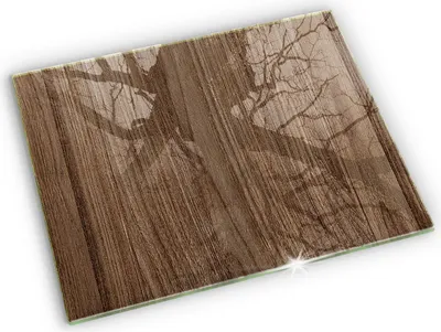Produktbild von Untersetzer für Grabkerze Motiv Grabstein Gummifüße - 52x40 cm - Holzstruktur