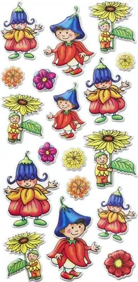 Produktbild von Schaumstoff Sticker Blumen/Kinder