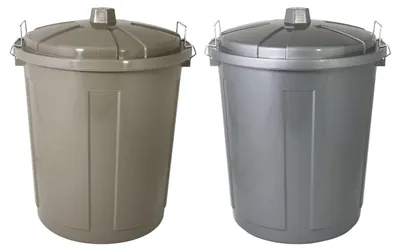 Obrázok produktu pre Odpadkový kôš „BIN“ Ø 44 x v 54 cm, 50 l – farba strieborná