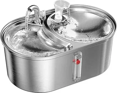 Obrázek produktu pro Napáječka pro domácí mazlíčky, nerezová ocel, nabíjení přes USB, 3,2 l