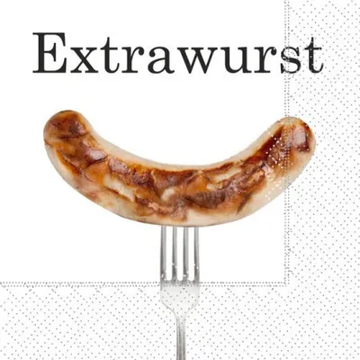 Produktbild von Braun & Company Servietten Motiv Extrawurst 33 x 33 cm - 20er Pack