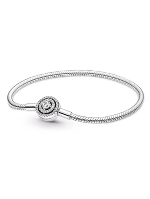 Produktbild von Pandora Moments Schlangen-Gliederarmband, 925 Silber, Zirkonia