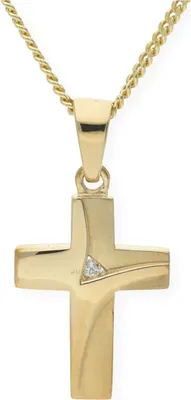 Produktbild von Kreuz Anhänger Gold 333 Zirkonia JL10-02-0344 JuwelmaLux