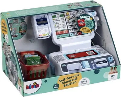 Zdjęcie produktu dla Kasa Fiskalna Zabawka Klein 7265, Ekran Podświetlany, Skaner Dźwiękowy i Świetlny, Akcesoria, Od 3 Lat