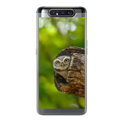 Produktbild von MuchoWow® Handyhülle Schutzhülle Hülle für Samsung Galaxy A80 Eule - Baby - Baum Silikon Softcase Handy Hülle - Schutzdeckel