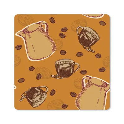 Produktbild von MuchoWow® Mauspad Mousepad Kaffee - Kaffeebohnen 20x20 cm - Mousepads - Maus Mat - Pad - Mausunterlage - Desk Mat - Bureauartikeln