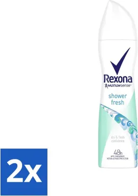 Immagine prodotto di Rexona - Shower Fresh - Deodorante spray - Antitraspirante - 150 ml - Confezione risparmio - 2 pezzi