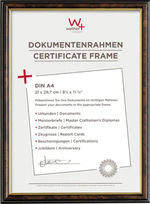 Produktbild von Walther Smell     DIN A4 21x29,7 Kunststoff nussbaum       JD130N