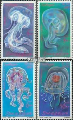 Produktbild von Briefmarken Somalia 1995 Mi 571-574 (kompl.Ausg.) postfrisch Quallen