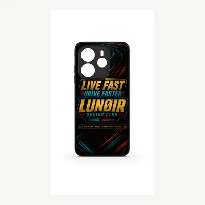 Productafbeelding van Xiaomi Redmi Note 14 Pro 4G hoesje, telefoonhoesje, beschermhoes met autosportmotief – LUNØIR ©