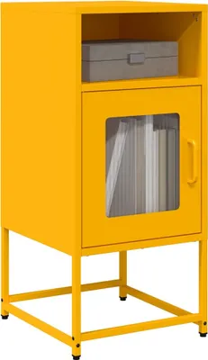 Produktbild von vidaXL Nachttisch Senfgelb 36x39x78 cm Kaltgewalzter Stahl