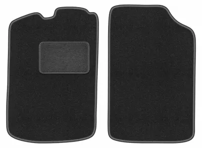 Image de Tapis avant en moquette pour Volkswagen Golf I 1974-1983 (à hayon) – 2 pièces, gris graphite, sur mesure – Wielganizator LUX