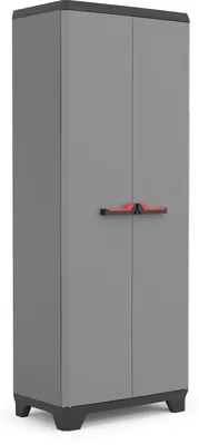 Produktbild von KIS Stilo, Schwarz, Grau, Rot, 3 Regale, Bodenstehend, Universal, 2 Tür(en), Drehtür